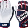 Batting Gloves * | Franklin Youth Powerstrap Batting Gloves For Boys' Red/White/Blue