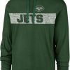 Shirts * | 47 Men'S New York Jets Field Franklin Green Long Sleeve Hooded T-Shirt