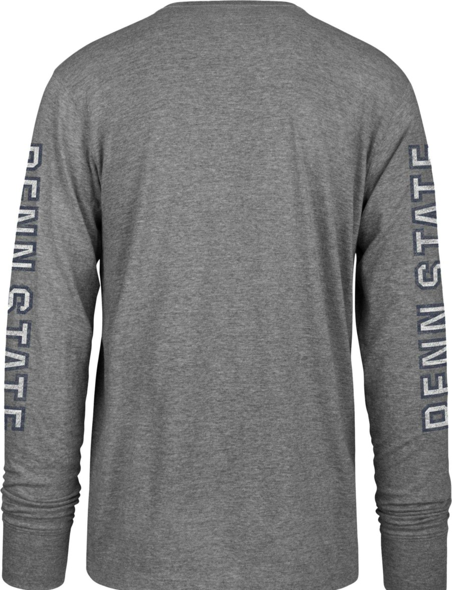 Shirts * | 47 '47 Men'S Penn State Nittany Lions Grey Triple Threat Franklin Long Sleeve T-Shirt