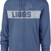 Shirts * | 47 Men'S Detroit Lions Field Franklin Blue Long Sleeve Hooded T-Shirt