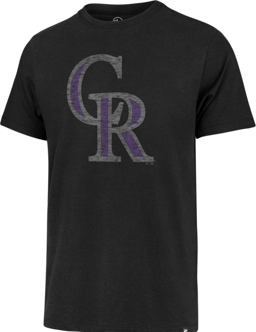 Shirts * | 47 Men'S Colorado Rockies Black Premium Franklin T-Shirt