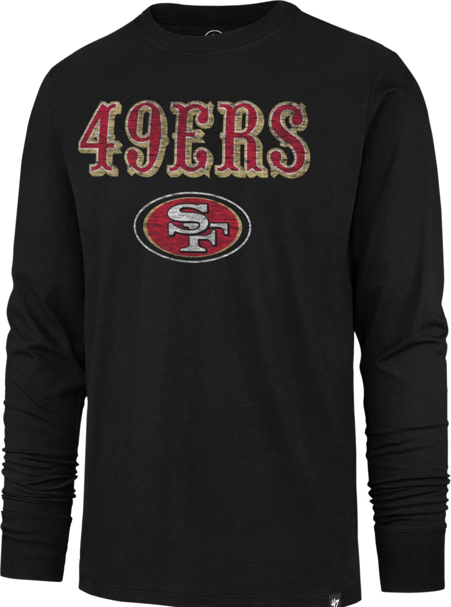 Shirts * | 47 Men'S San Francisco 49Ers Replay Franklin Black Long Sleeve T-Shirt