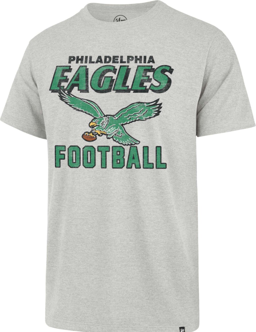 Shirts * | 47 Men'S Philadelphia Eagles Dozer Franklin Throwback Grey T-Shirt