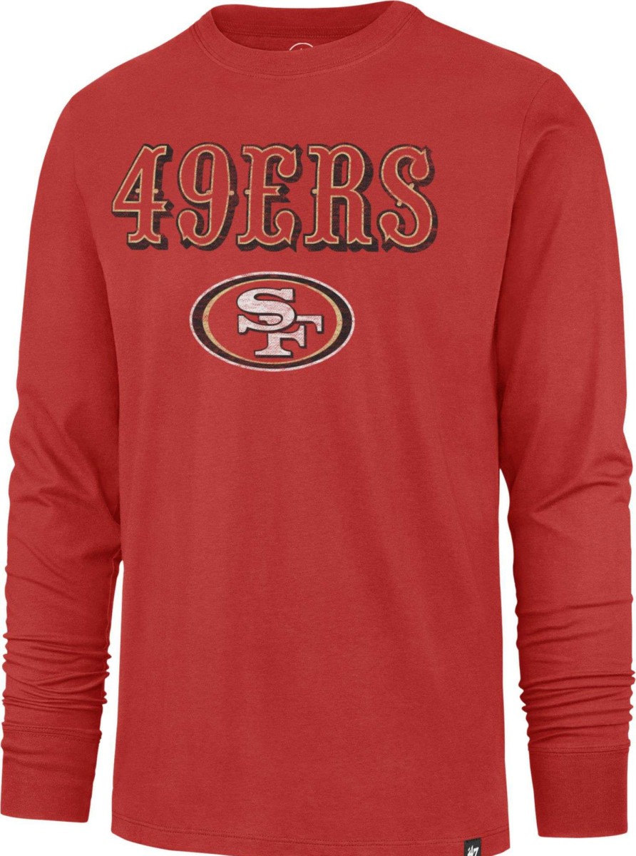 Shirts * | 47 Men'S San Francisco 49Ers Replay Franklin Red Long Sleeve T-Shirt