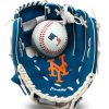 Baseball Gloves * | Franklin Youth New York Mets Teeball Glove And Ball Set For Unisex