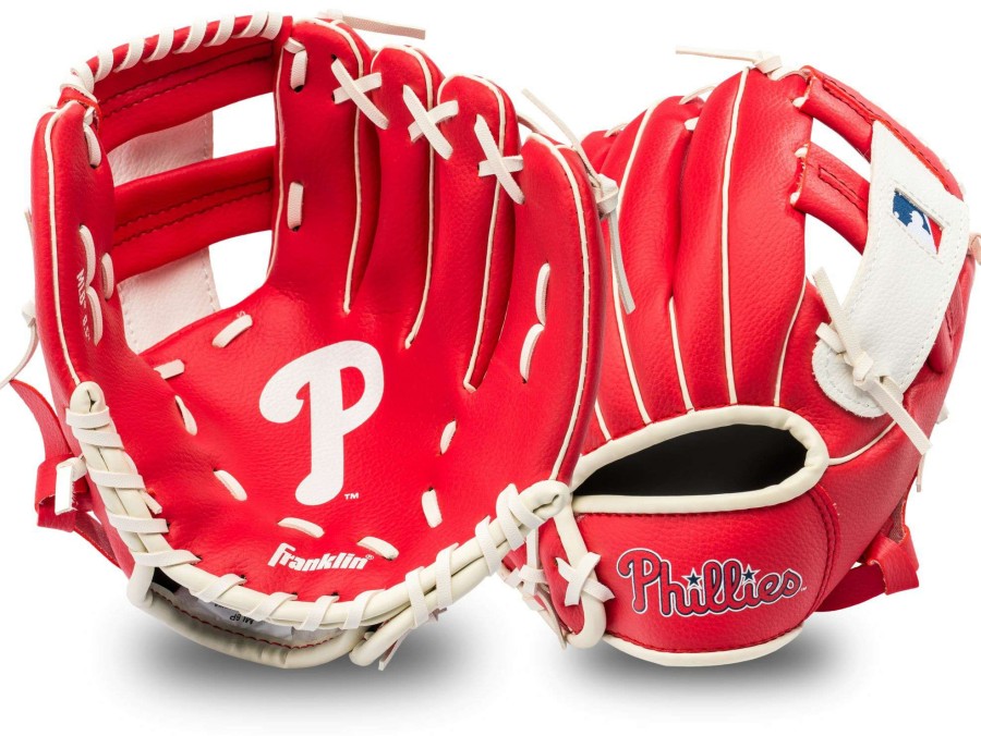 Baseball Gloves * | Franklin Youth Philadelphia Phillies Teeball Glove And Ball Set For Unisex